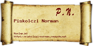 Piskolczi Norman névjegykártya
